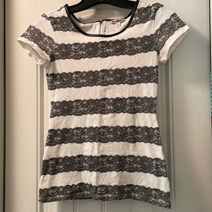 Express Striped Fitted Tee
